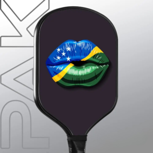 Brazil Flag Pickleball Paddle USAPA Approved T700 Carbon Fiber Unibody Thermoformed with 16MM Honeycomb Core Power&Spin