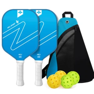 Pickleball Paddles Set Fiberglass Surface Enhanced Power with Pickleball Bag Outdoor Beach Tennis Racket Best Gift for Beginners
