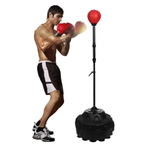 Bar with Stable Base MMA High Energy Spring Reflex Bag Free Standing Boxing Bag with Adjustable Height amp Durable Stress Relief