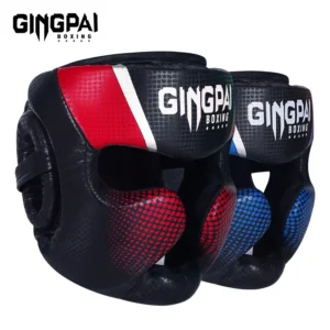 Boxing Headgear for Men Women Muay Thai MMA KickBoxing Safety Head Guard Sparring Closed Type Head gear with Full Face Coverage